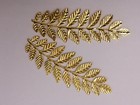 18 Metal Stamping Pressed Gold Tone Leaf Branch Embellishment Craft-imperfection