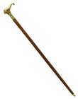 Solid Brass Lion Head Handle Vintage Style Walking Cane Wooden Stick Brown Shaft