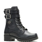 Harley-davidson Leyton Dbl 7 25  D84838 Womens Black Motorcycle Boots