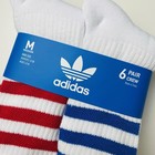 Adidas 6 Pairs Women s Shoe Size 5 - 10 White Trefoil Crew Socks Medium  366