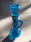 Mcm Glass Genie Bottle Liquor Decanter Aqua Blue Jim Beam Empty Ky-230 Vintage 