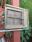 Antique Wooden Wall Decow Window Panel Frame Original Old Carved Flowers