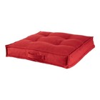 Happy Hounds Milo Square Tufted Pillow Dog Bed Scarlet Large 40 X 40