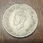 India-british - 1943 - Half Rupee -  5000 Silver Wwii Era Coin  Great Condition