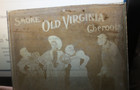 Antique Smoke Old Virginia Cheroots Advertising Dry Glass Plate Negative 3 1 2 