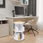 360   2-layer Rotating Bookshelf Bookcase freestanding Storage Shelf Display Rack