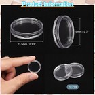 20pcs 19mm Silver Dollar Coin Holders Round Plastic Coin Capsule Acrylic