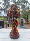 Santa Muerte Bendesida Azteca   Aztec Rainbow Red 17  Holy Death Grim Reaper