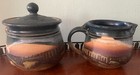 Wild Rabbit Studio Art Pottery Mountains Sky Fence Northwest Creamer   Sugar