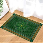 St  Patrick s Day Retro Entrance Door Mat  Lucky Clover Irish Welcome Mat  Non 