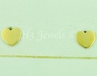 14k Solid Yellow Gold Kids Stud Heart Earring Earrings  Screw Back  5586