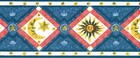   Brightly Colored Sun And Moon   Star  7  Wide Wallpaper Border Wall 