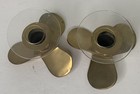 Set Of 2 Vintage Candle Stick Holders Brass Nautical Boat Ship Blade Propeller