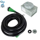 50 Amp Generator Cord 25 30 50ft power Inlet Box Waterproof Combo Kit Etl Listed