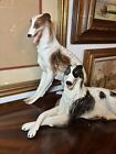 Ceramica De Cuernavaca Mexico Ceramic Borzoi Russian Wolfhound Dog Figurines