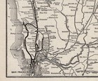 1910 Antique Northwestern Pacific Railroad Map Vintage Railway Map 2389