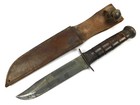 Ww2 Us Ka-bar Mk2 Usmc Fighting Knife W Leather Sheath