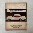 Dodge News Magazine July 1962 Vintage Issue Dodge Lancer Gt Ad