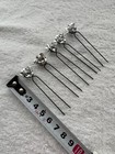 Flower Motif U-pin Hair Accessories Set Of 5 Silver  Elegant Hair Clips