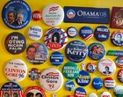 100 Diff Political Presidential Cause Campaign Pinbacks Pins Buttons Lot 1940s  
