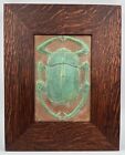Owens Pottery Tile Scarab Beetle Egyptian Revival Dard Hunter Studio Arts Crafts