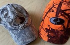 2 Mossy Oak Hats Logo Hunter Orange Camo Mens Cap  Cap Adjustable Lot Of 2 Two