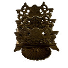 Vintage Brass Letter Station Mail Sorter Ornate Napkin Holder Home Office Italy