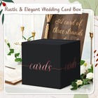 Black Wedding Card Box Rose Gold Foil Gift Card Holder Reception