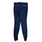 Equiline Breeches Knee Grips Navy Blue Sequins It 42 Sock Boots Euc 29    Inseam
