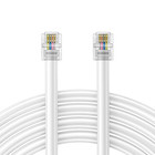 6 Ft Rj11 Cable Phone Cord Telephone Line 6p4c Male To Male For Landline 3 Pack