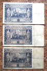 Lot Of Three Old 20 Zlotych 1936 Banknotes Of Poland  second Republic   f 