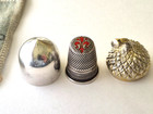 Vintage Tiffany   Co  Sterling Acorn Thimble Case pill Box W pouch