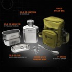 Gritr Titanium Canteen Mess Kit  Camping Open Fire Cookware Set W  Storage Bag