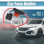 Dc 12v 10 Gauge Car In Line Atc Blade Style Inline Fuse Holder With 50a Large  