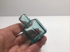 Antique Aqua Burst Top 8 Sided Inkwell 
