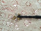 Vintage Wood Lace Bobbin Bead Spangle Thin Wooden Bobbin Spangled With Beads 