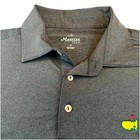 Masters Tech Golf Polo Shirt Men s Gray Performance Stretch Logo M Augusta