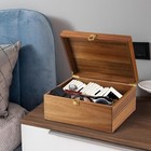 Wooden Keepsake Box  Large Acacia Decorative Storage Boxes With A Hinged Lid