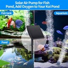 Solar Aerator  Solar Air Pump -2000mah Solar Pond Pump  Equipped With 4 Bubble