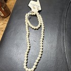 Napier White Round Imitation Pearl Jewelry Set Necklace Bracelet Earrings
