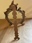 Vintage Brass Picture Frame Victorian Style With Glass And Easel Leg