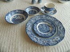 Liberty Blue Ironstone Set For  8  With 9 Serving Pieces                      St