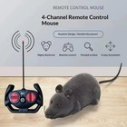 Remote Control Mouse Cat Toy Wireless Rc Mice Teaser Faux Fur Grey