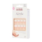 Kiss Salon Acrylic French Nail Manicure Set  Medium Length  Square      Sugar
