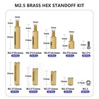 M2 5 Hex Male Female Brass Standoff Pcb Motherboard Spacer Screw Nut Assortmen