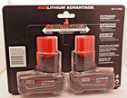 2-pack Milwaukee M12 Red Lithium Xc4 0 Batteries 48-11-2442  new In Box 