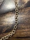 Very Cool unique Vintage Gold Tone 3d Puffy Textured Link Choker Necklace  15 5   