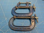 Two 4       One  2  Record Brand C-clamps Used - Made In England