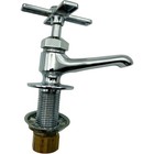 Vintage Style Chrome Cross Handle Bathroom Sink Faucet Single Hole Pillar Tap H