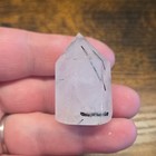 Tourmalinated Clear Quartz Crystal Tower Point  28g 1 5 In L 3